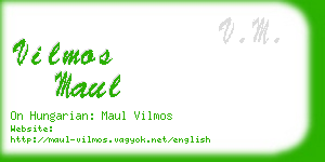 vilmos maul business card